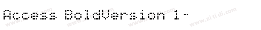 Access BoldVersion 1字体转换